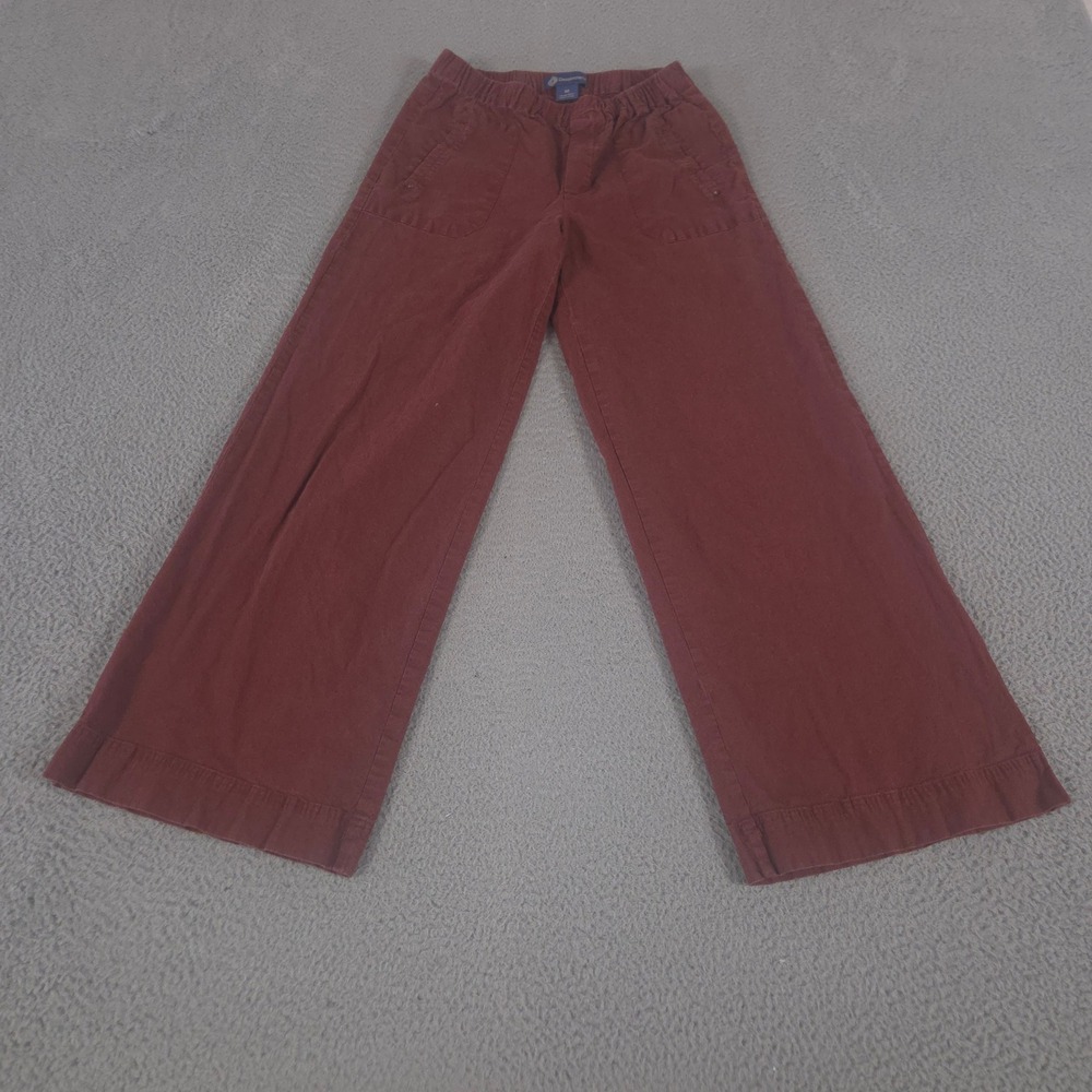 Democracy Pants Womens M Ankle Skimmer Wide Leg Linen Blend Pull On High Rise